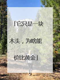 它只是一块木头，为啥能价比黄金